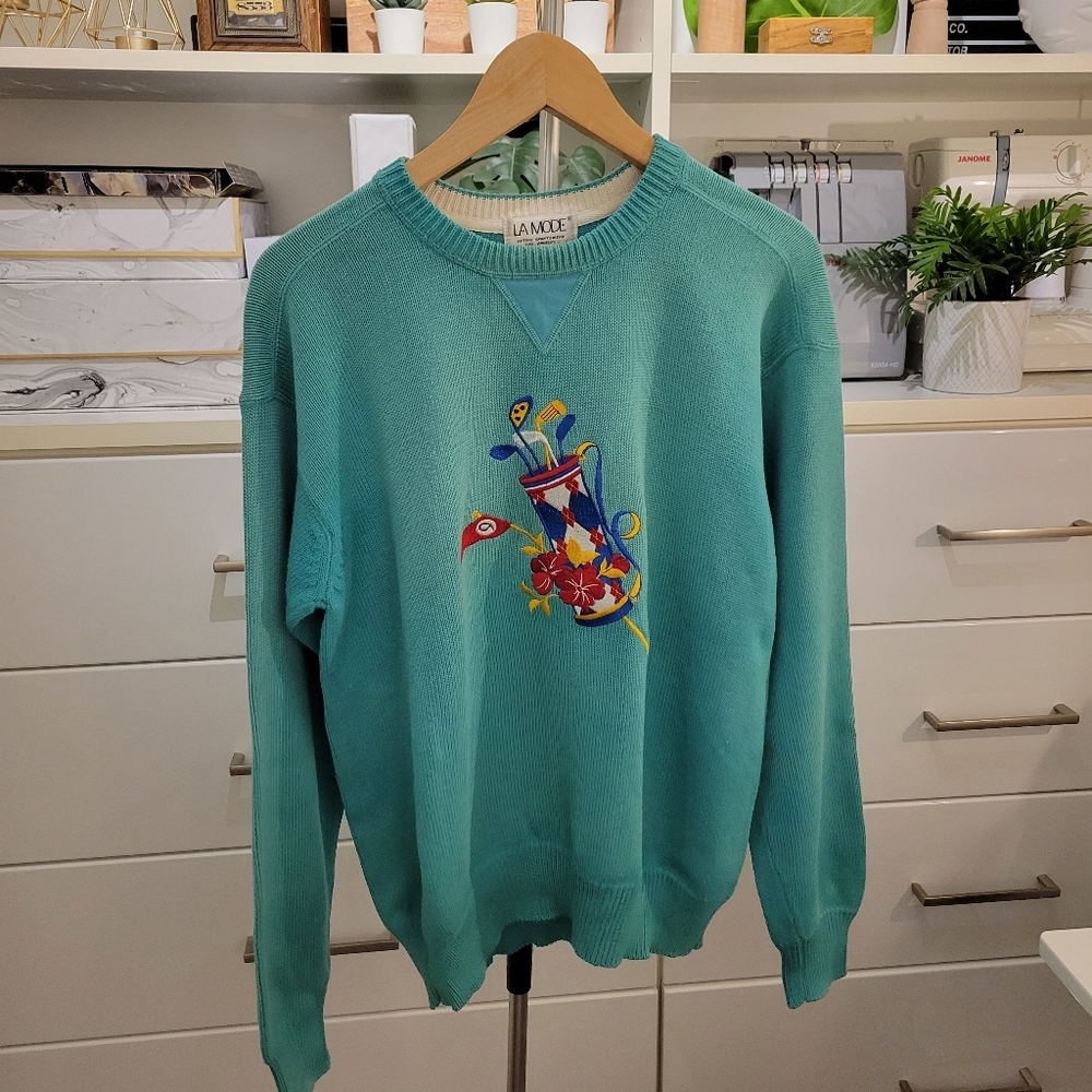 Teal Graphic Sweatshirt